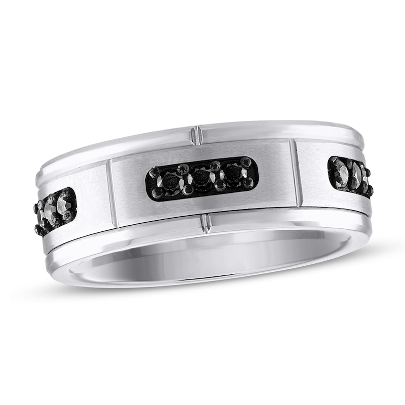 Diamond Ring 1/4 ct tw Round Tungsten