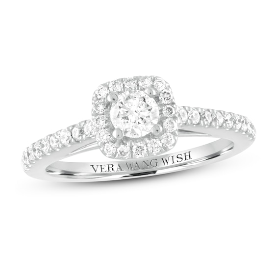 Jared The Galleria Of Jewelry Vera Wang Wish Diamond Engagement Ring 3/4 ct tw Round 14K White Gold