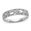 Thumbnail Image 0 of Floral Diamond Band 1/20 ct tw Round 14K White Gold