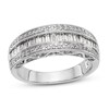 Thumbnail Image 0 of Diamond Band 3/4 ct tw Baguette/Round 14K White Gold