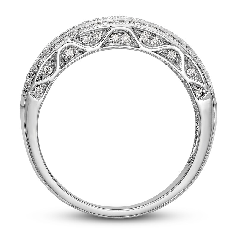 Diamond Band 3/4 ct tw Baguette/Round 14K White Gold