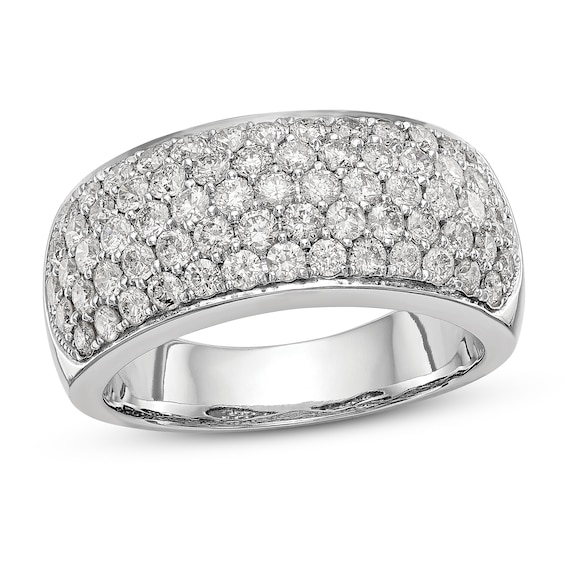 Jared The Galleria Of Jewelry Diamond Pave Band 1-5/8 ct tw Round 14K White Gold