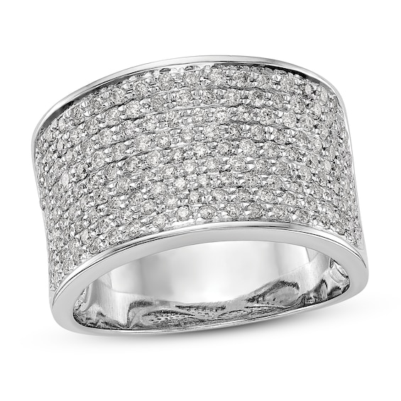 Jared The Galleria Of Jewelry Micro Pave Diamond Band 1 ct tw Round 14K White Gold