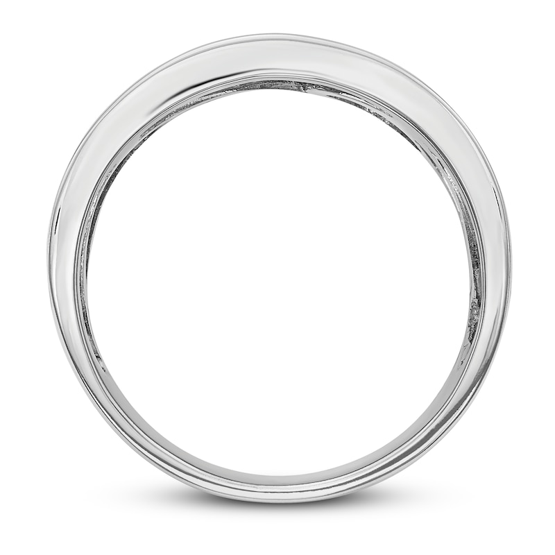 Main Image 2 of Micro Pave Diamond Band 1 ct tw Round 14K White Gold