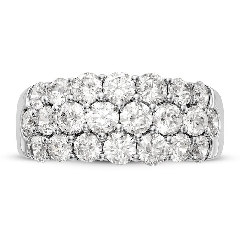 Main Image 3 of 3 Row Diamond Band 2-1/2 ct tw Round 14K White Gold