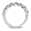 Thumbnail Image 1 of Black & White Diamond Band 3/4 ct tw Round 14K White Gold