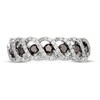 Thumbnail Image 2 of Black & White Diamond Band 3/4 ct tw Round 14K White Gold