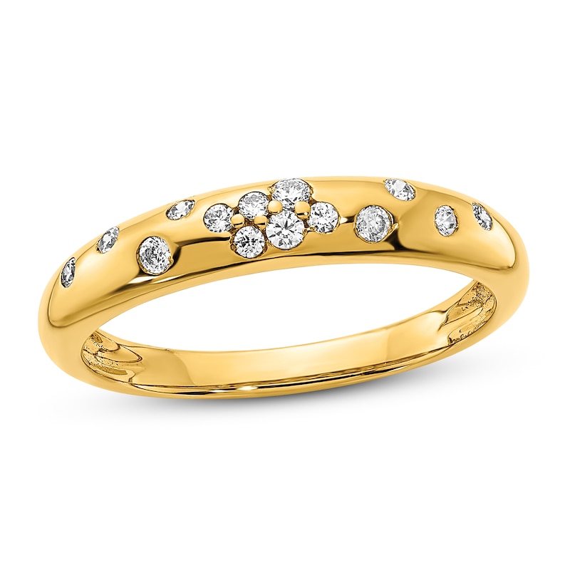 Main Image 1 of Diamond Sprinkle Ring 1/6 ct tw Round 14K Yellow Gold