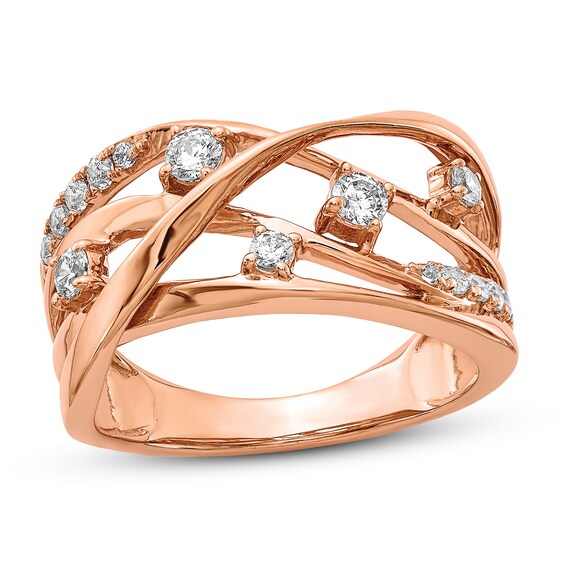Jared The Galleria Of Jewelry Diamond Ring 1/2 ct tw Round 14K Rose Gold
