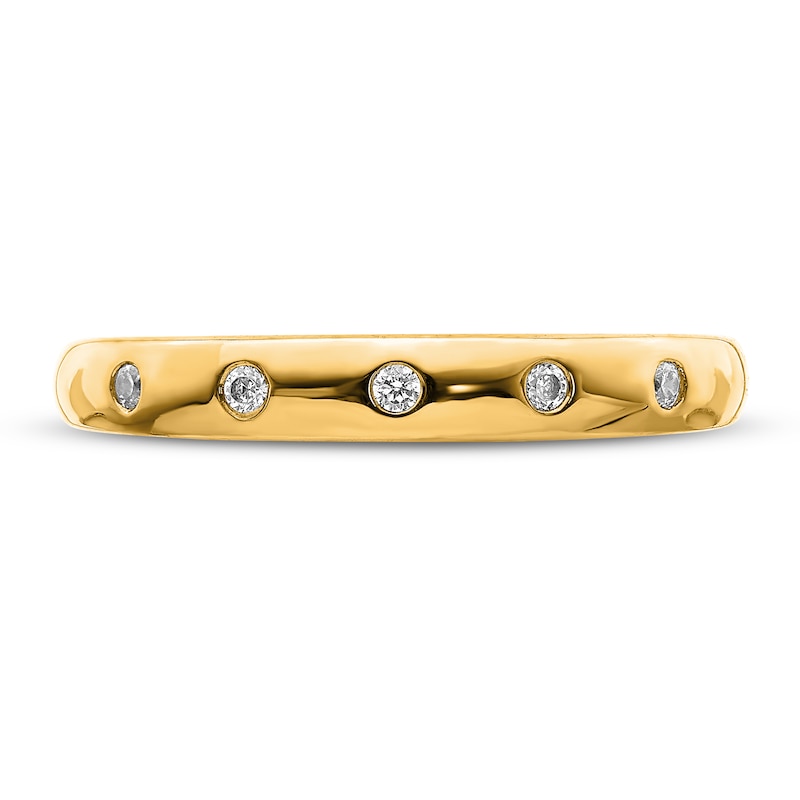 Main Image 3 of 5-stone Diamond Ring 1/20 ct tw Round 14K Yellow Gold