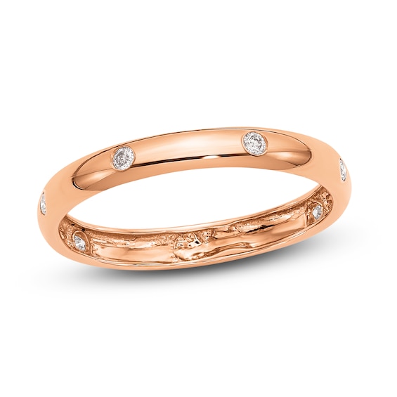 Jared The Galleria Of Jewelry Diamond Ring 1/10 ct tw Round 14K Rose Gold