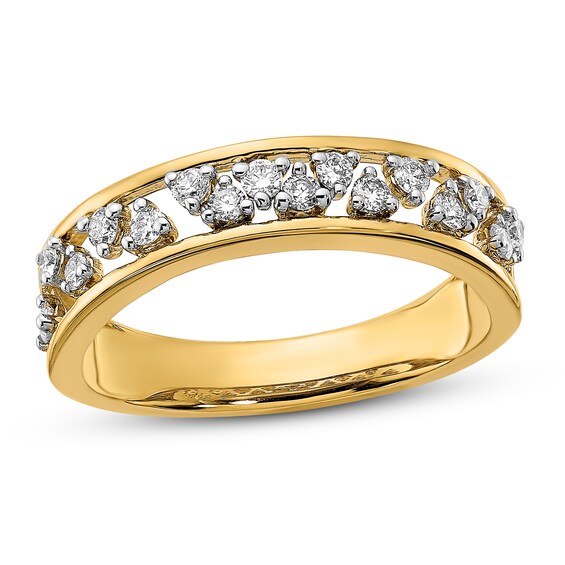 Jared The Galleria Of Jewelry Diamond Open Band 1/3 ct tw Round 14K Yellow Gold