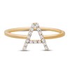 Thumbnail Image 2 of Diamond Letter A Ring 1/10 ct tw 10K Yellow Gold