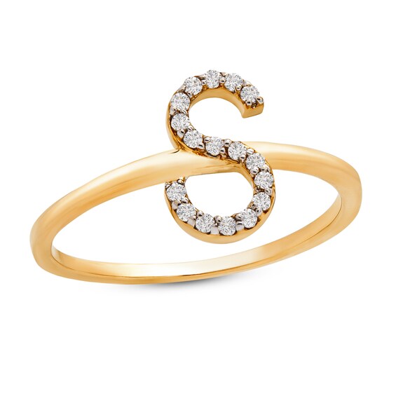 121904407 Jared The Galleria Of Jewelry Diamond Letter S Rin sku 121904407