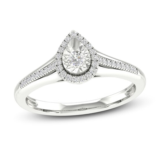 Jared The Galleria Of Jewelry Diamond Ring 1/5 ct tw Round 10K White Gold