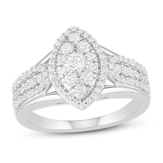 Jared The Galleria Of Jewelry Diamond Ring 3/4 ct tw Round 14K White Gold