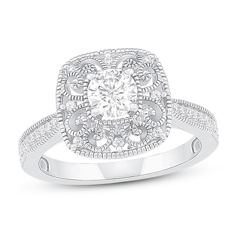 Main Image 1 of Diamond Ring 1/2 ct tw Round 14K White Gold