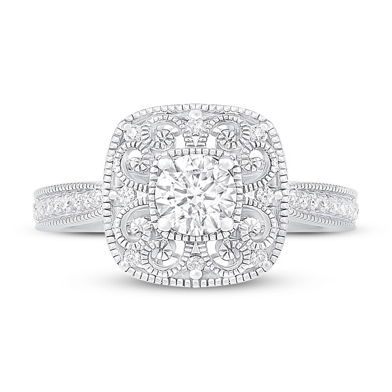 Main Image 2 of Diamond Ring 1/2 ct tw Round 14K White Gold