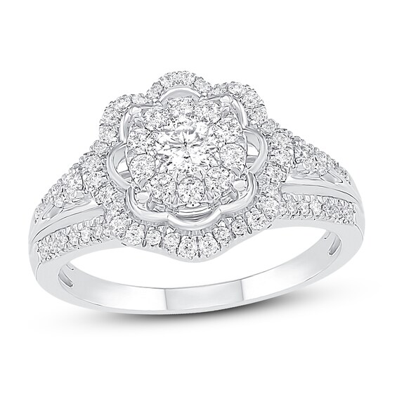 Jared The Galleria Of Jewelry Diamond Ring 5/8 ct tw Round 14K White Gold