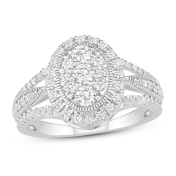 Jared The Galleria Of Jewelry Diamond Ring 1 ct tw Round 14K White Gold