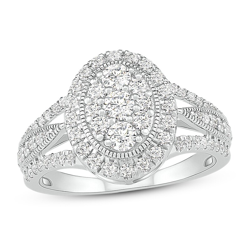 Main Image 1 of Diamond Ring 1 ct tw Round 14K White Gold