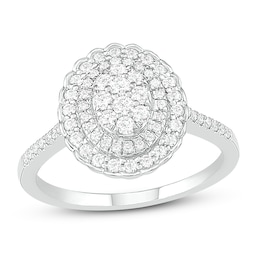Diamond Ring 1/2 ct tw Round 14K White Gold
