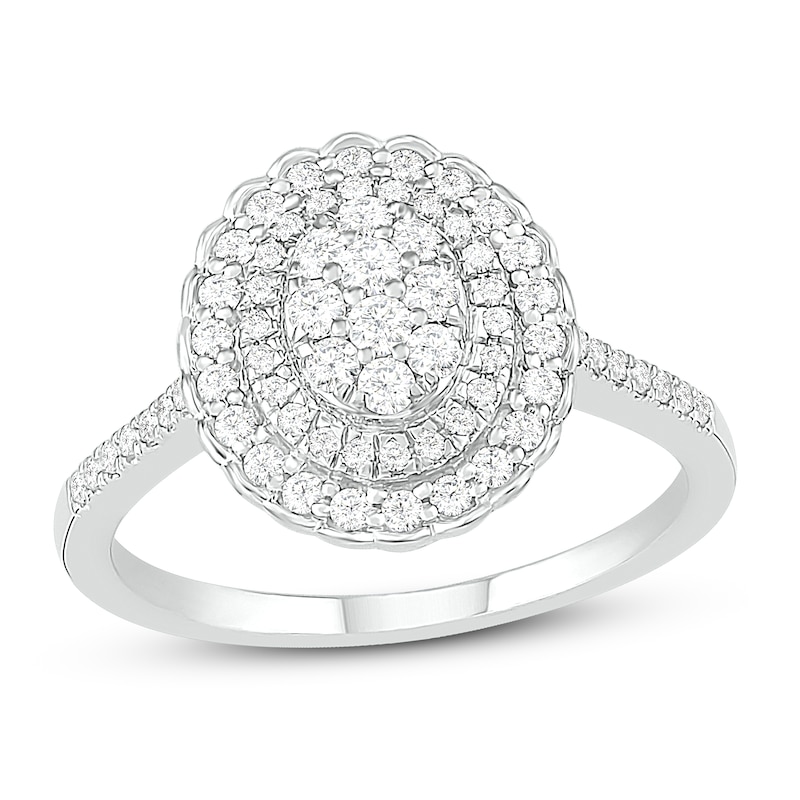 Main Image 1 of Diamond Ring 1/2 ct tw Round 14K White Gold