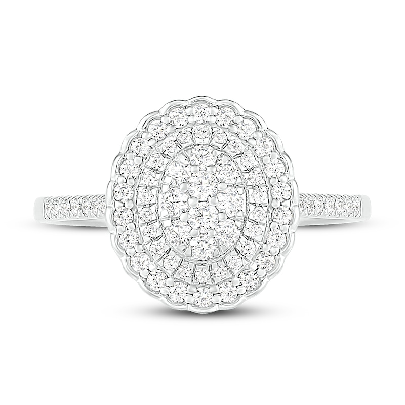Main Image 2 of Diamond Ring 1/2 ct tw Round 14K White Gold