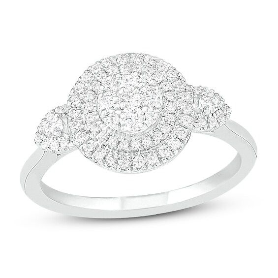 Jared The Galleria Of Jewelry Diamond Ring 1/2 ct tw Round 14K White Gold