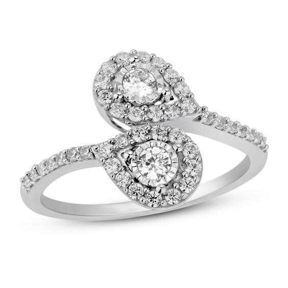 Jared The Galleria Of Jewelry Diamond Ring 1/2 ct tw Round 10K White Gold