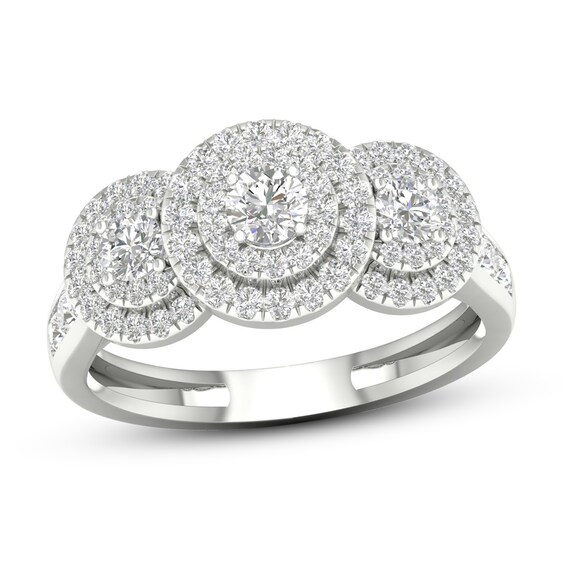 Jared The Galleria Of Jewelry Diamond Ring 1 ct tw Round 10K White Gold