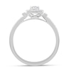 Diamond Promise Ring 3/8 ct tw Round/Baguette/Princess 10K White Gold