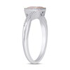 Thumbnail Image 2 of Diamond Ring 1/5 ct tw Round/Princess Sterling Silver/10K Rose Gold