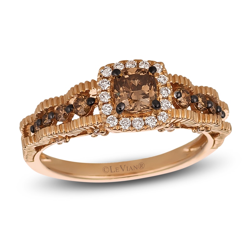 Main Image 1 of Le Vian Diamond Ring 7/8 ct tw Round 14K Strawberry Gold