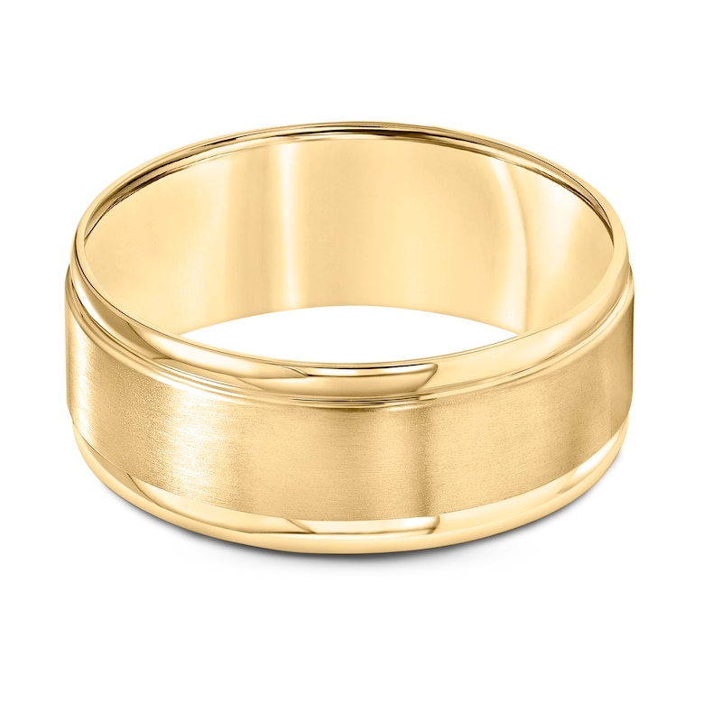 Brushed Wedding Band 10K Yellow Gold