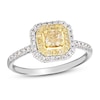 Thumbnail Image 1 of Le Vian Sunny Yellow Diamond Ring 5/8 ct tw Cushion/Round 14K Two-Tone Gold