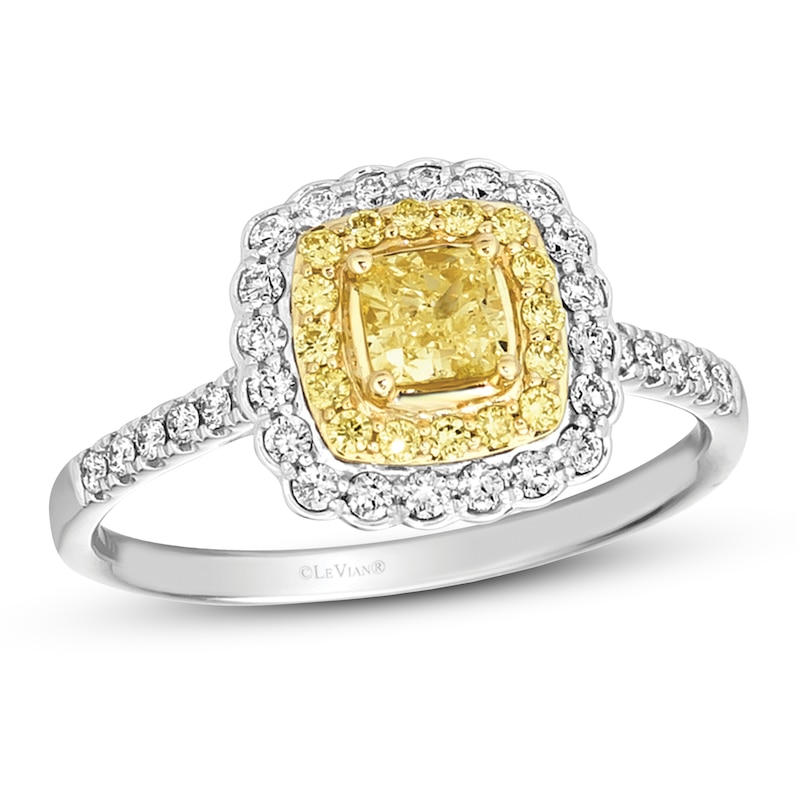 Le Vian Sunny Yellow Diamond Ring 3/4 ct tw 14K Two-Tone Gold