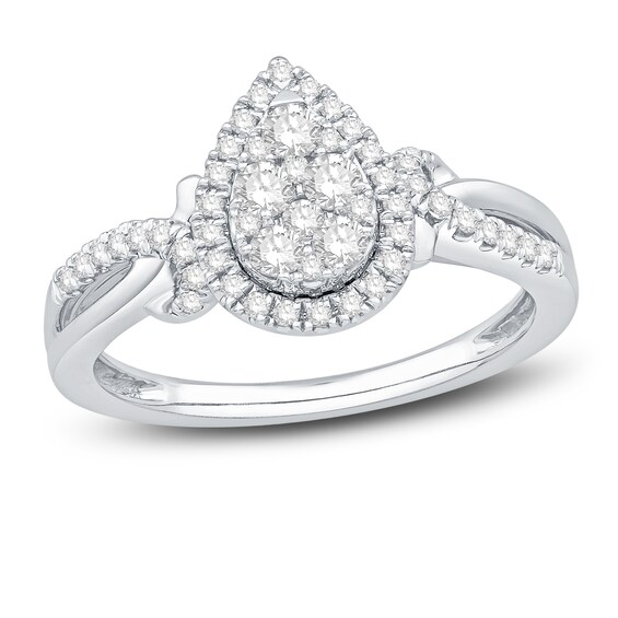 Jared The Galleria Of Jewelry Diamond Ring 1/2 ct tw Round 10K White Gold