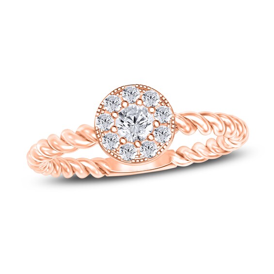 Jared The Galleria Of Jewelry Diamond Ring 1/4 ct tw Round 10K Rose Gold
