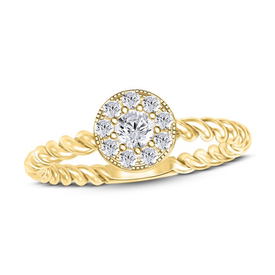 Jared The Galleria Of Jewelry Diamond Ring 1/4 ct tw Round 10K Yellow Gold