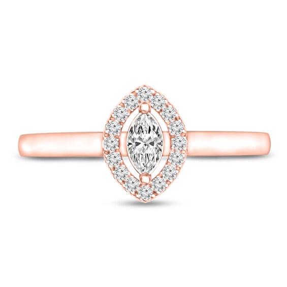 Jared The Galleria Of Jewelry Diamond Ring 1/5 ct tw Round 10K Rose Gold