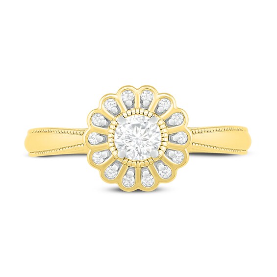Jared The Galleria Of Jewelry Diamond Ring 1/3 ct tw Round 14K Yellow Gold