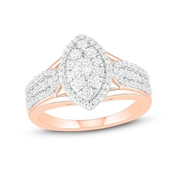 Jared The Galleria Of Jewelry Diamond Ring 3/4 ct tw Round 14K Rose Gold