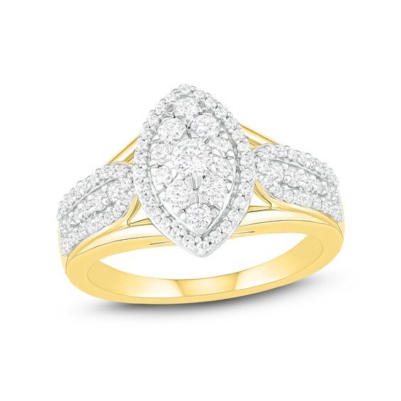 Jared The Galleria Of Jewelry Diamond Ring 3/4 ct tw Round 14K Yellow Gold