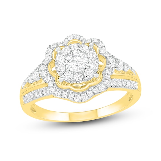 Jared The Galleria Of Jewelry Diamond Ring 5/8 ct tw Round 14K Yellow Gold