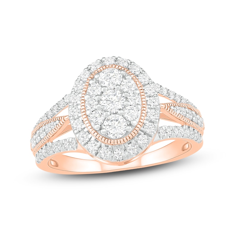 Main Image 1 of Diamond Ring 1 ct tw Round 14K Rose Gold