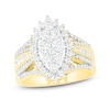 Thumbnail Image 0 of Diamond Ring 1-1/2 ct tw Round/Baguette 14K Yellow Gold