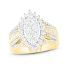 Thumbnail Image 1 of Diamond Ring 1-1/2 ct tw Round/Baguette 14K Yellow Gold