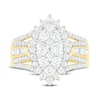 Thumbnail Image 1 of Diamond Ring 1-1/2 ct tw Round/Baguette 14K Yellow Gold