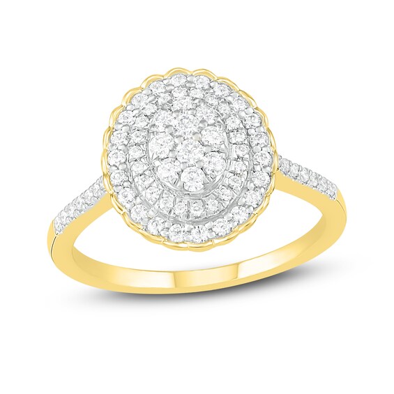 Jared The Galleria Of Jewelry Diamond Ring 1/2 ct tw Round 14K Yellow Gold